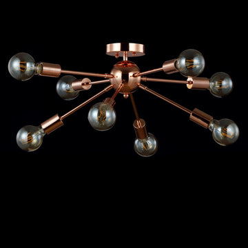 Copper 30.5" Sputnik Metal LED Flush - JONATHAN Y